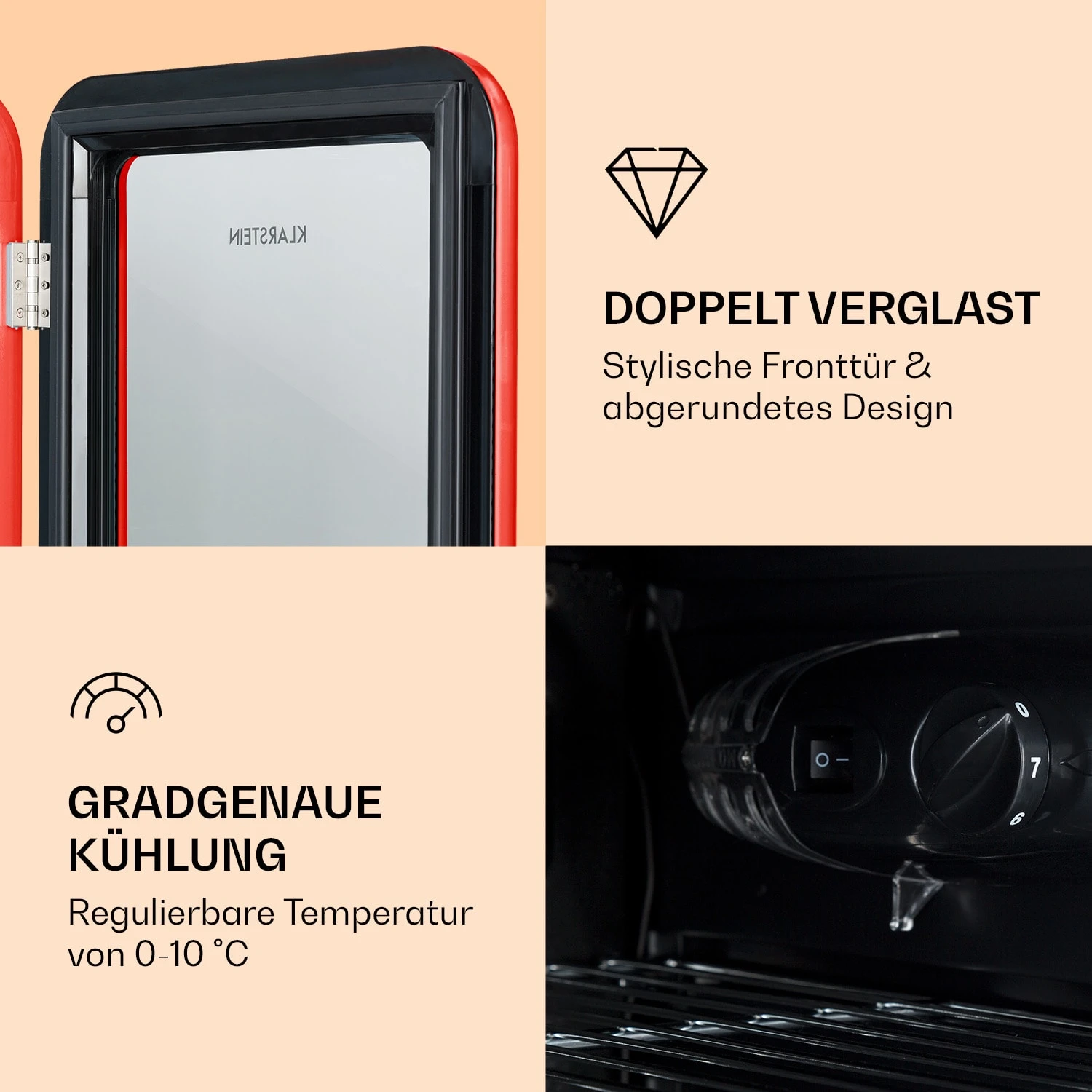 PopLife Getränkekühlschrank Mit Glastür 115 Liter 4 PopLife Getränkekühlschrank Mit Glastür 115 Liter – Bild 4