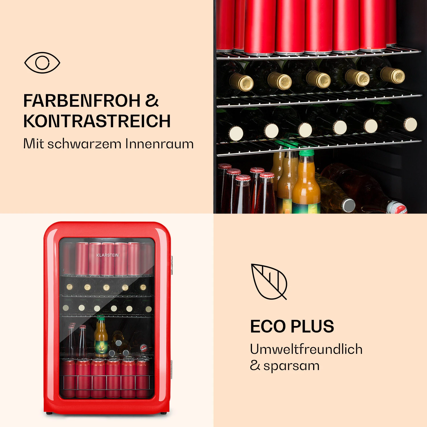 PopLife Getränkekühlschrank Mit Glastür 115 Liter 5 PopLife Getränkekühlschrank Mit Glastür 115 Liter – Bild 5