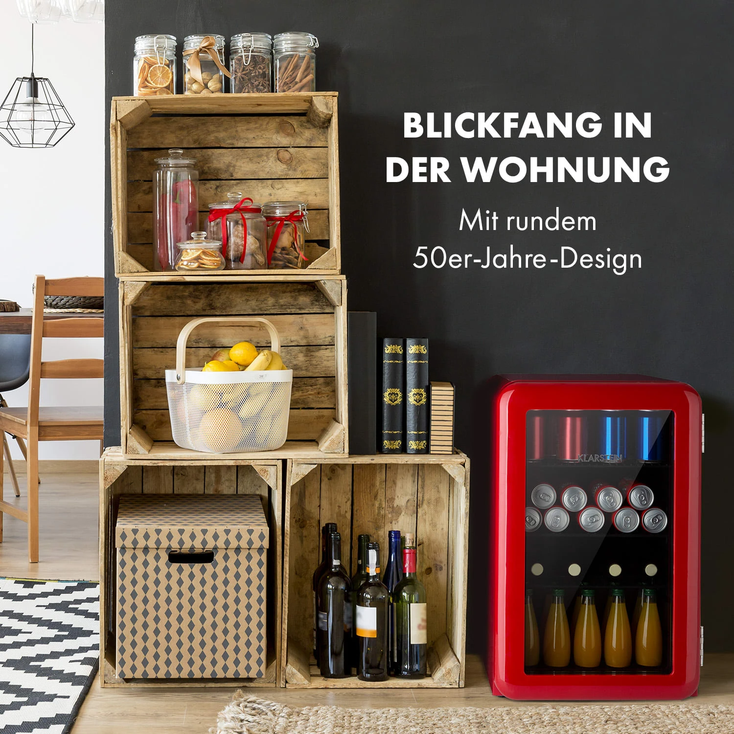 PopLife Getränkekühlschrank Mit Glastür 70 Liter 2 PopLife Getränkekühlschrank Mit Glastür 70 Liter – Bild 2