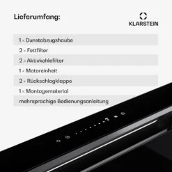 Royal Flush Eco Slim 60 Dunstabzugshaube -Klarstein Verkäufe 10046224 de 0007 usp