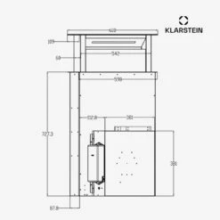 Royal Flush Eco Slim 60 Dunstabzugshaube -Klarstein Verkäufe 10046224 yy 0011 dimensions