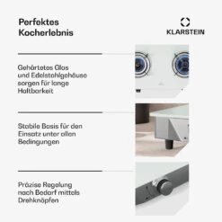 [Wiederverpackt] Barzona Campingkocher | 2 Brenner -Klarstein Verkäufe 10046299 de 0006 usp 1