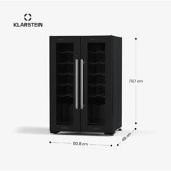 [Gebraucht] Shiraz Weinkühlschrank | 2 Kühlzonen -Klarstein Verkäufe 10046441 yy 0011 dimensions