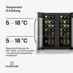 [Gebraucht] Vinamour Weinkühlschrank | 2 Kühlzonen -Klarstein Verkäufe 10046444 de 0004 usp