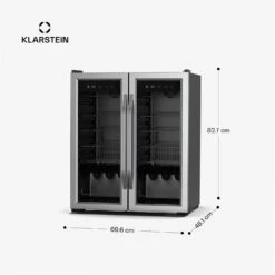 [Gebraucht] Vinamour Weinkühlschrank | 2 Kühlzonen -Klarstein Verkäufe 10046444 yy 0011 dimensions