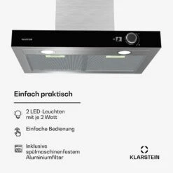 [Wiederverpackt] AirNova Dunstabzugshaube| 60 Cm -Klarstein Verkäufe 10046497 de 0006 usp