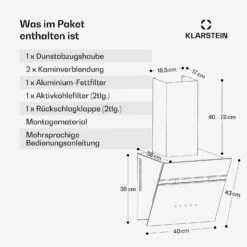 Alina Dunstabzugshaube | 40 Cm -Klarstein Verkäufe 10046600 de 0007 usp