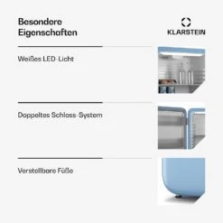 Audrey Evo Kühlschrank | 112L | Retro-Design -Klarstein Verkäufe 10046630 de 0006 usp