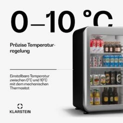 Audrey Evo Getränkekühlschrank Mit Glastür | Retro-Design | 93 L -Klarstein Verkäufe 10046636 de 0004 usp