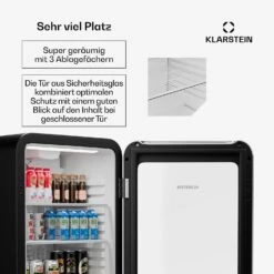 Audrey Evo Getränkekühlschrank Mit Glastür | Retro-Design | 93 L -Klarstein Verkäufe 10046636 de 0005 usp