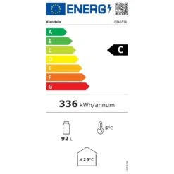 Audrey Evo Getränkekühlschrank Mit Glastür | Retro-Design | 93 L -Klarstein Verkäufe 10046636 energy label