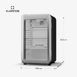 Audrey Evo Getränkekühlschrank Mit Glastür | Retro-Design | 93 L -Klarstein Verkäufe 10046636 yy 0011 dimensions