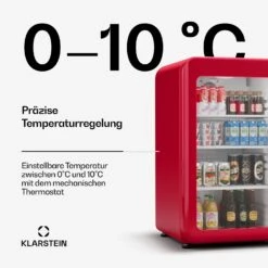 Audrey Evo Getränkekühlschrank Mit Glastür | Retro-Design | 113 L -Klarstein Verkäufe 10046638 de 0004 usp