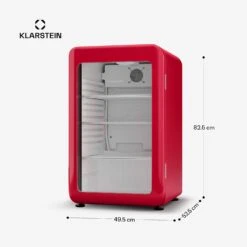 Audrey Evo Getränkekühlschrank Mit Glastür | Retro-Design | 113 L -Klarstein Verkäufe 10046638 yy 0011 dimensions