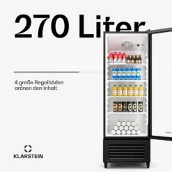 GrandCooler Getränkekühlschrank Mit Glastür | 270 L -Klarstein Verkäufe 10046641 de 0003 usp