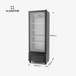 GrandCooler Getränkekühlschrank Mit Glastür | 270 L -Klarstein Verkäufe 10046641 yy 0011 dimensions