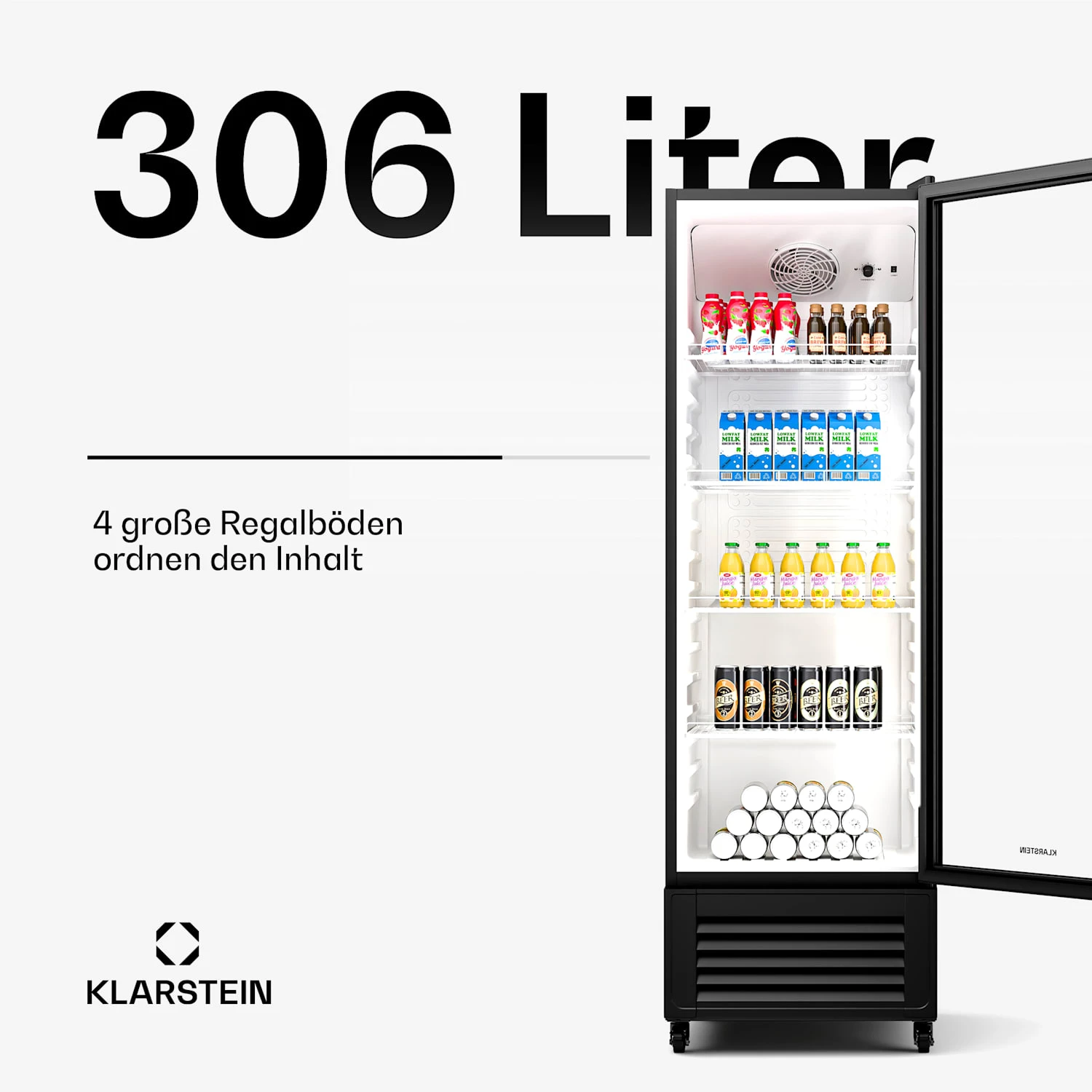 GrandCooler Getränkekühlschrank Mit Glastür | 306 L 3 GrandCooler Getränkekühlschrank Mit Glastür | 306 L – Bild 3