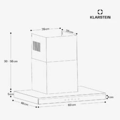 Auriana Dunstabzugshaube | 60 Cm 14 Auriana Dunstabzugshaube | 60 Cm -Klarstein Verkäufe 10046756 yy 0011 dimensions
