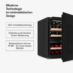 Velaire 65cm 36 Flaschen Weinkühlschrank 2 Zonen​ Schwarz -Klarstein Verkäufe 10047409 de 0004 usp