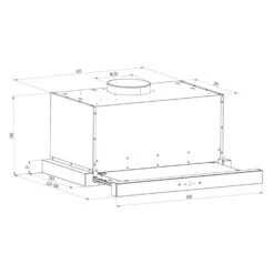 Vinea Dunstabzugshaube Umluftset -Klarstein Verkäufe 60002221 yy 0008 detail Klarstein Vinea Unterbau Dunstabzugshaube silber