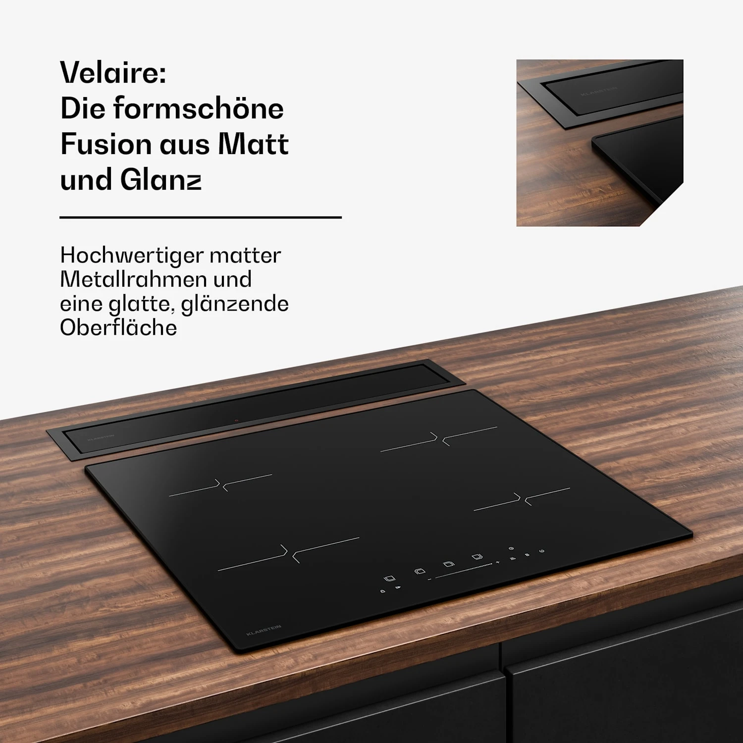 Velaire Induktionskochfeld + Velaire Kochfeldabzug | 60 Cm 6 Velaire Induktionskochfeld + Velaire Kochfeldabzug | 60 Cm – Bild 6