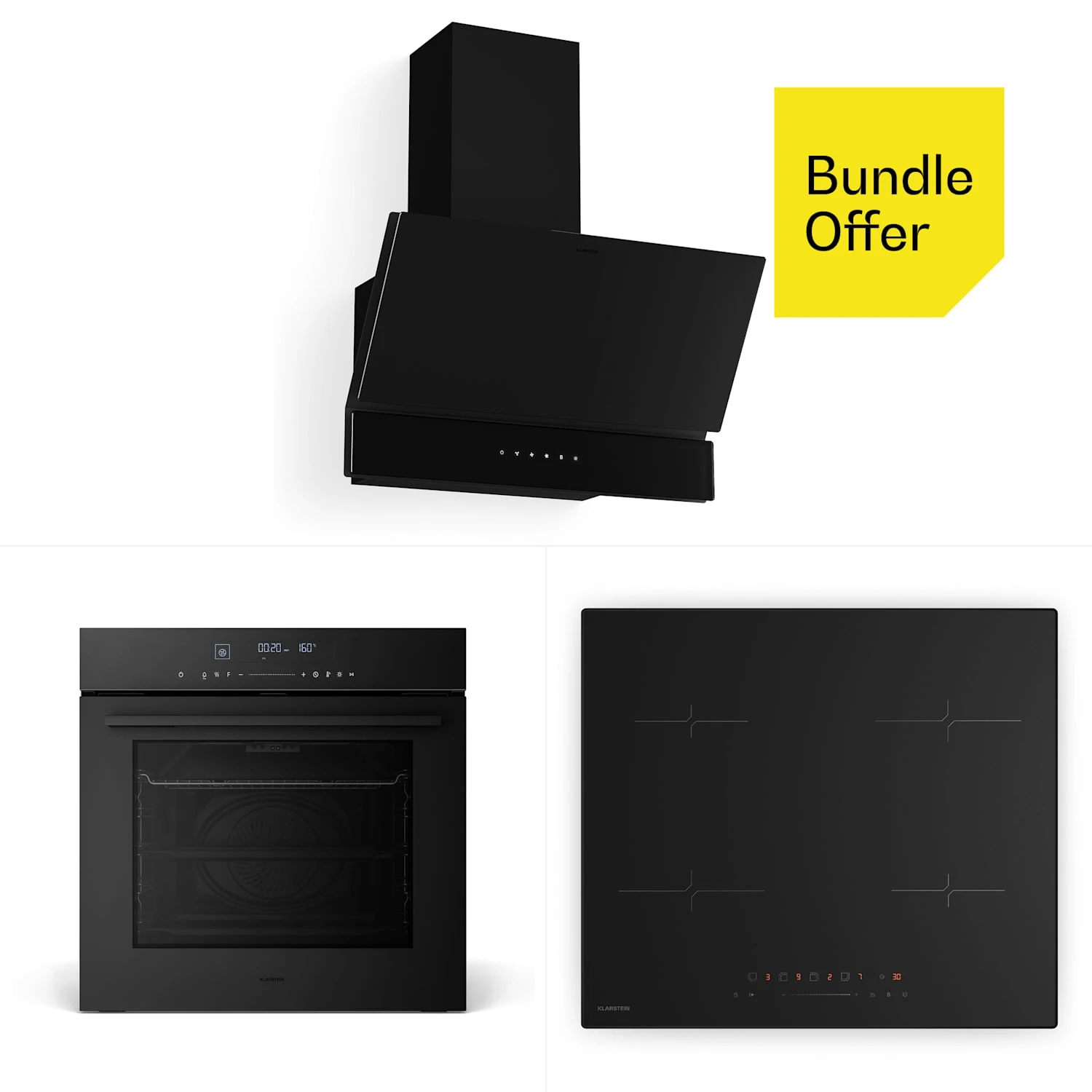 Velaire Einbaubackofen + Induktionskochfeld + Kopffreihaube | 60 Cm 1 Velaire Einbaubackofen + Induktionskochfeld + Kopffreihaube | 60 Cm