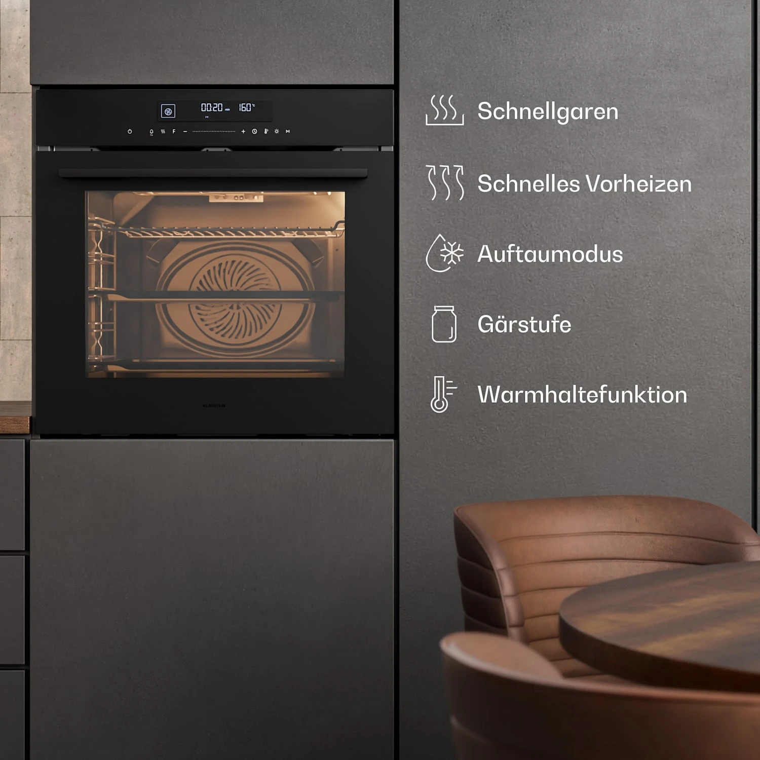 Velaire Induktionskochfeld Einbaubackofen Teleskop-Abzugshaube | 60 Cm 5 Velaire Induktionskochfeld Einbaubackofen Teleskop-Abzugshaube | 60 Cm – Bild 5